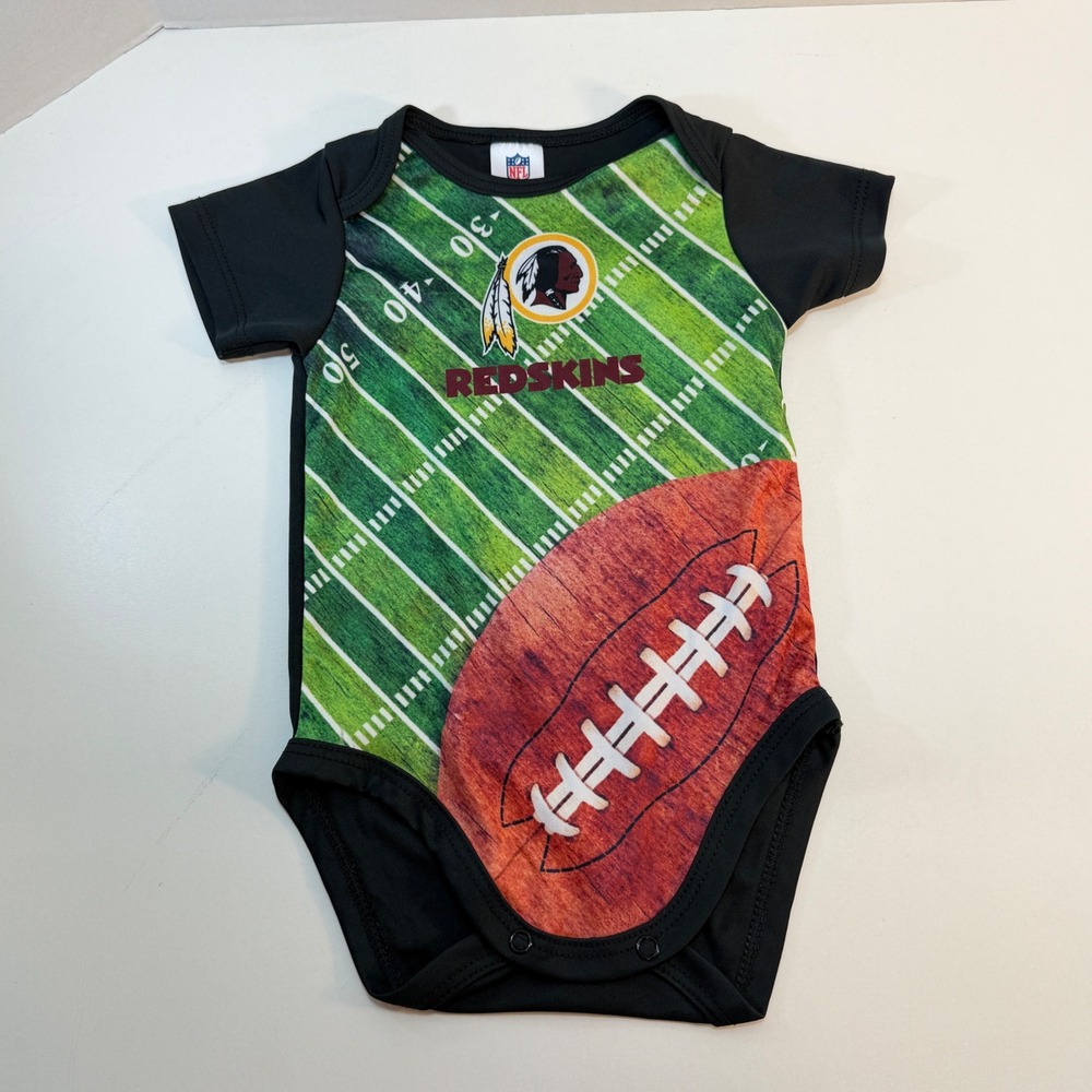 Washington Redskins NFL Bodysuit Infant 6-9‎ M Black Football Graphic One Piece
